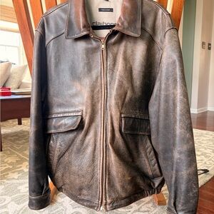 Claiborne American Vintage Leather Pebble Grain